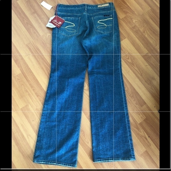 NWT Seven 7 Premium Denim Flare Jeans Size 12 - Picture 10 of 16